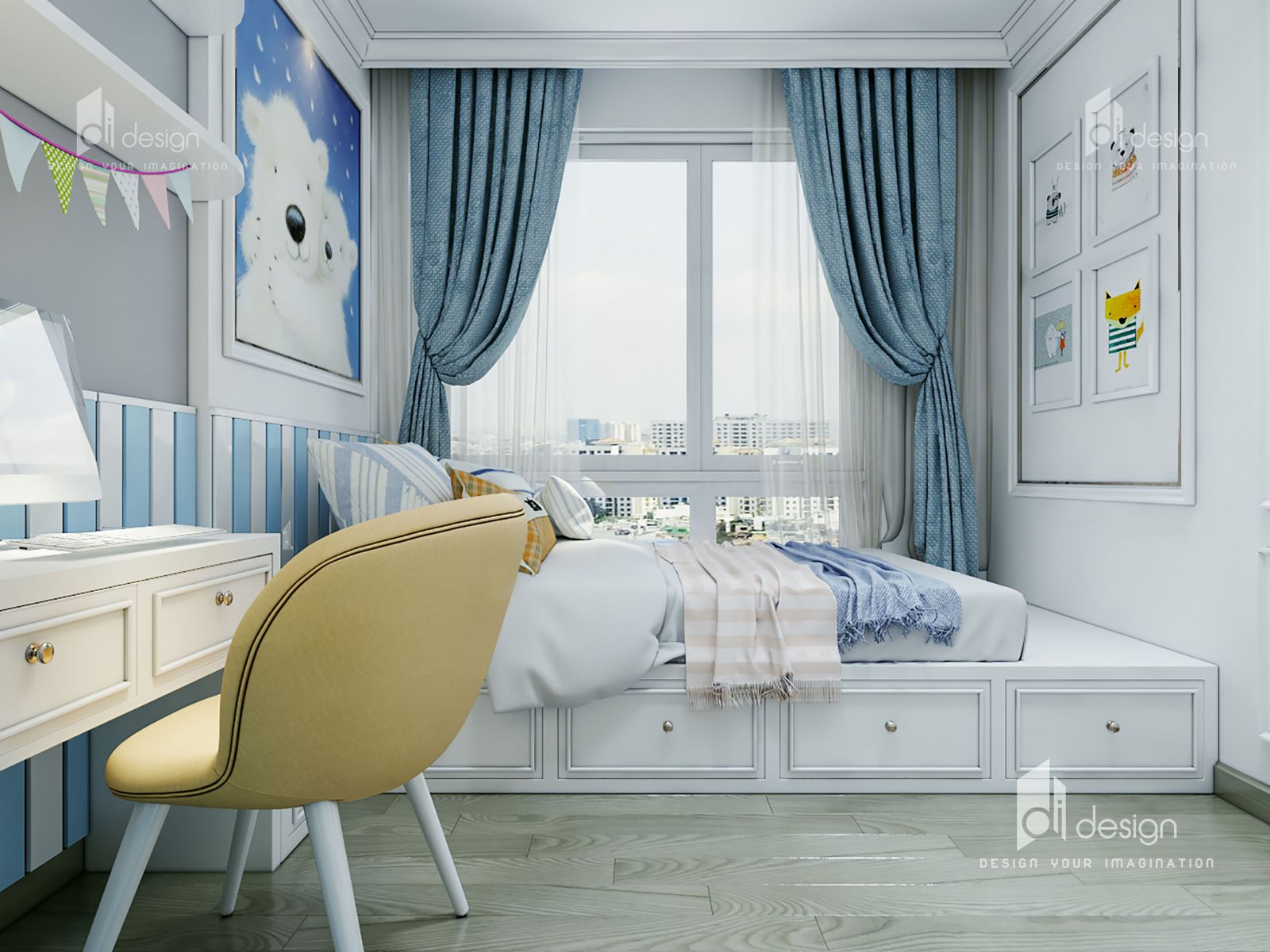 Thiết kế nội thất căn hộ Đảo Kim Cương 118m2