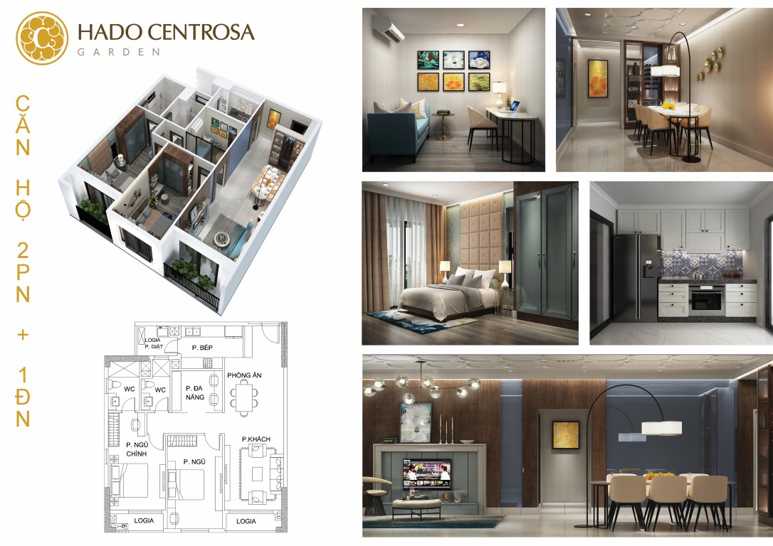 Thiết kế nội thất căn hộ Hà Đô Centrosa