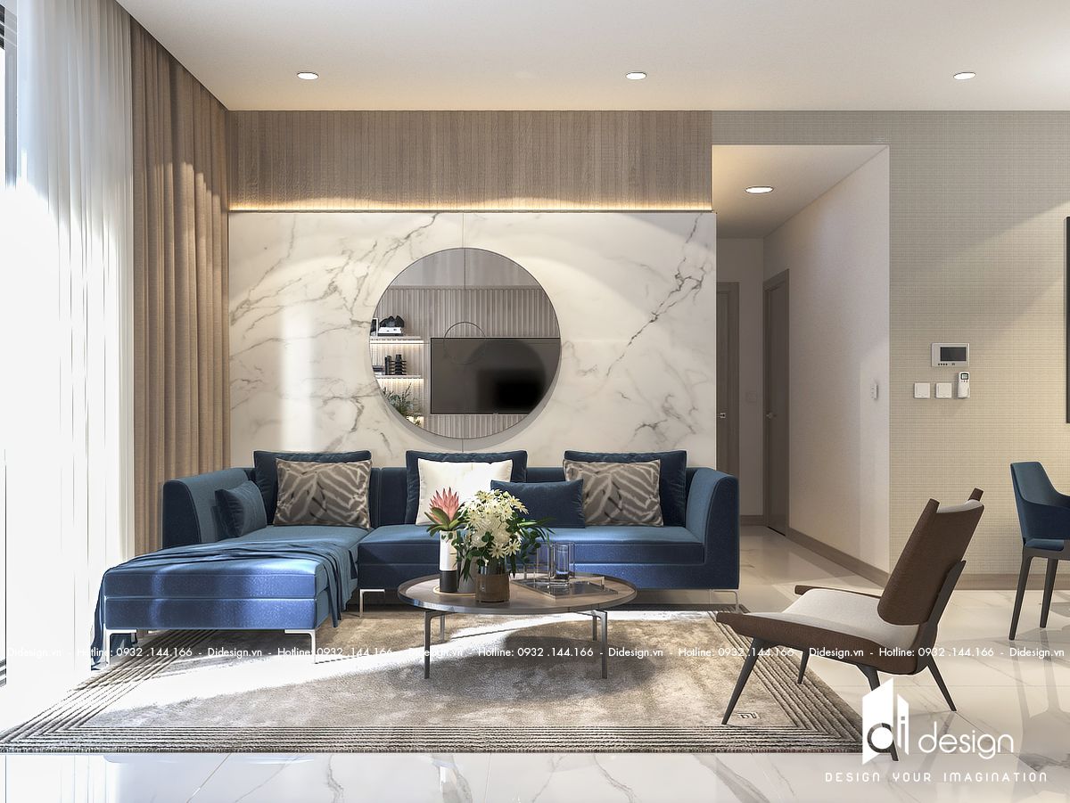 Thiết kế nội thất căn hộ Hà Đô Centrosa 92m2 phong cách hiện đại