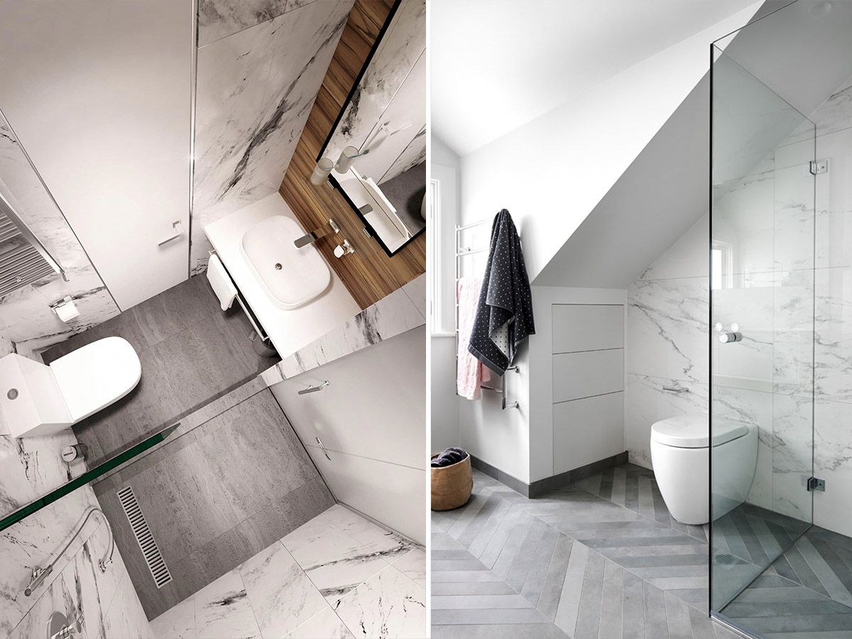 14 thiết kế thông minh hiện đại cho nhà tắm dưới gầm cầu thang