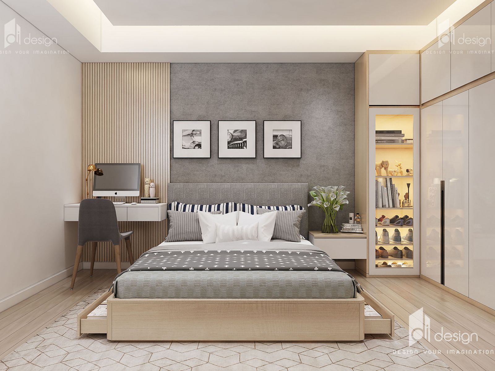 Thiết kế nội thất căn hộ Hùng Vương Plaza 120m2