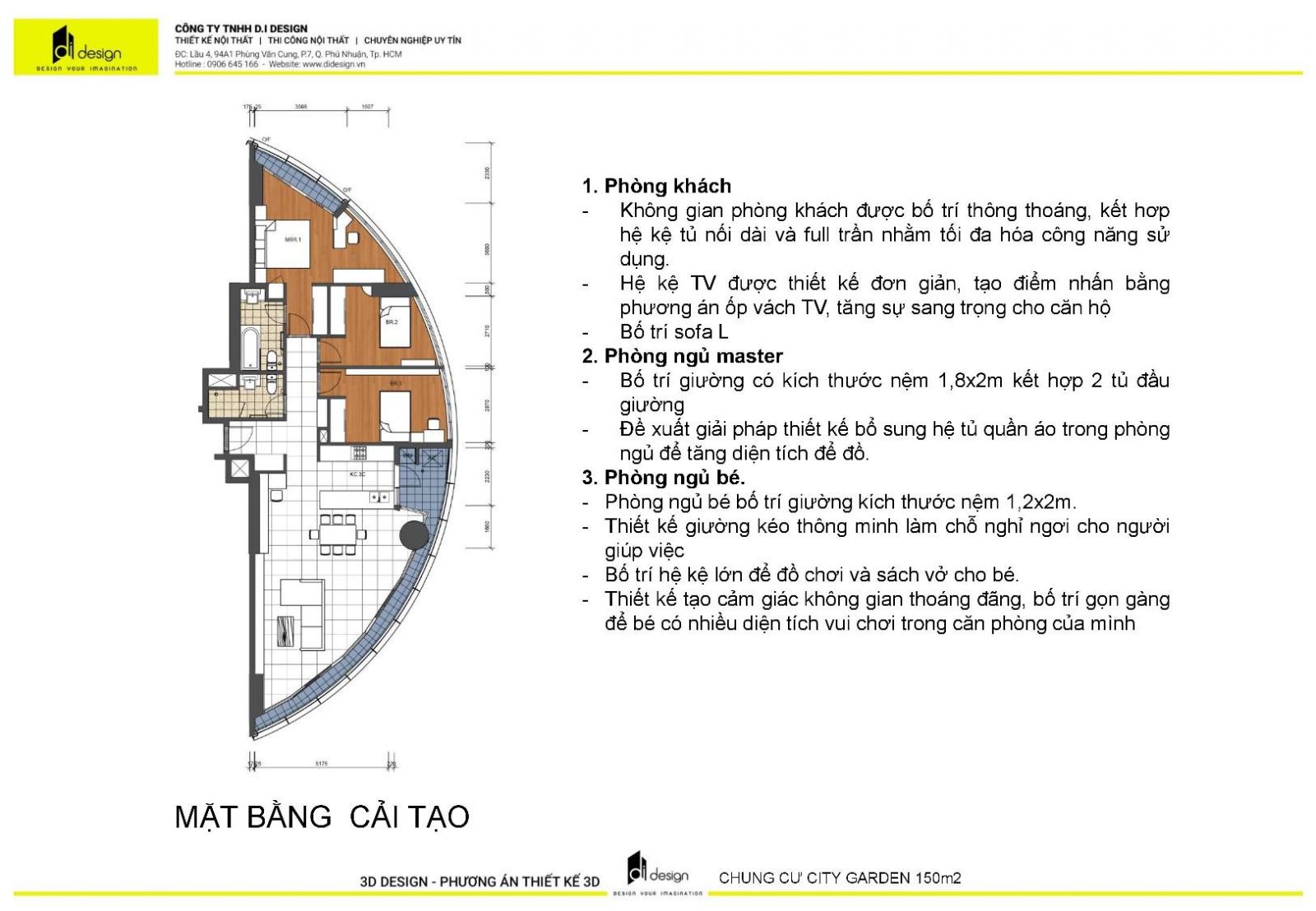 Tư vấn thiết kế căn hộ chung cư City Garden 150m2