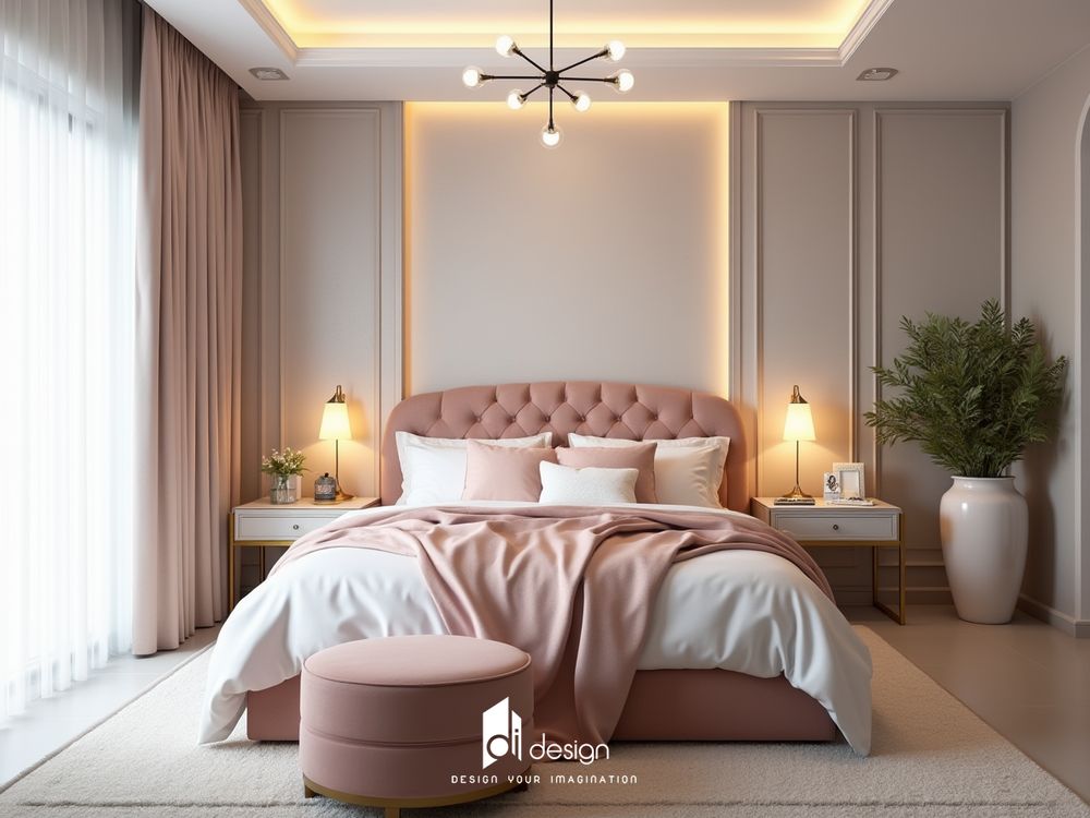 Phòng ngủ màu hồng tuyệt đẹp, mê mẫn người nhìn Phòng ngủ màu hồng tuyệt đẹp, mê mẫn người nhìn