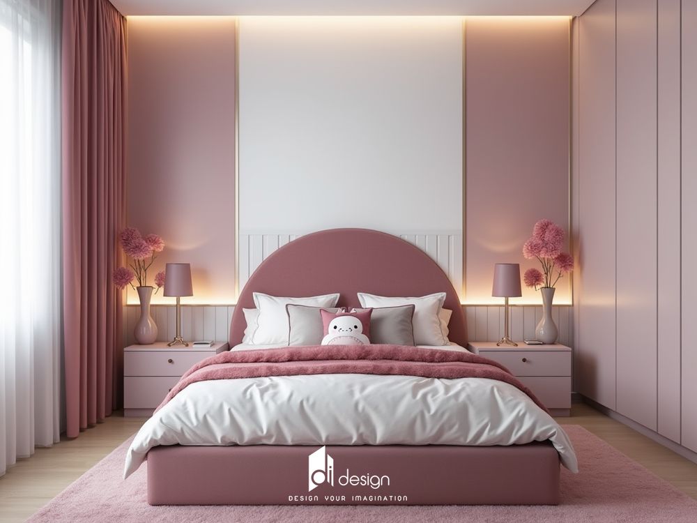 Phòng ngủ màu hồng tuyệt đẹp, mê mẫn người nhìn Phòng ngủ màu hồng tuyệt đẹp, mê mẫn người nhìn
