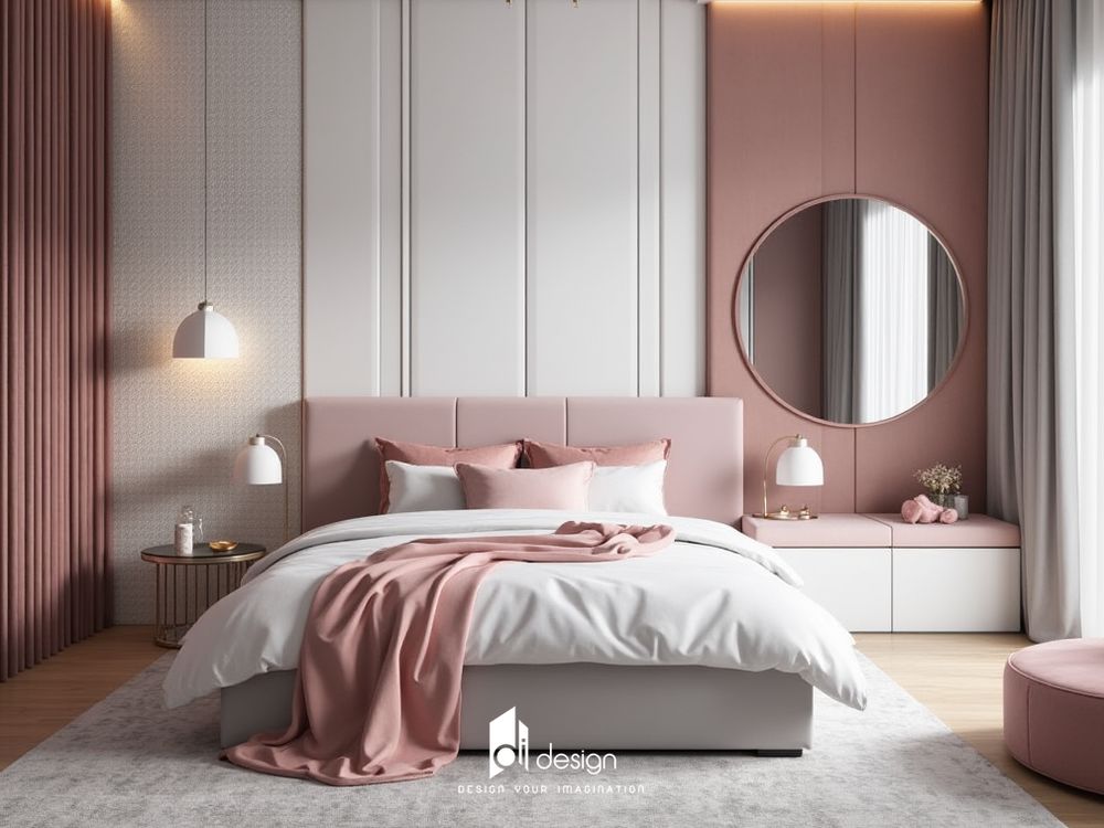 Phòng ngủ màu hồng tuyệt đẹp, mê mẫn người nhìn Phòng ngủ màu hồng tuyệt đẹp, mê mẫn người nhìn