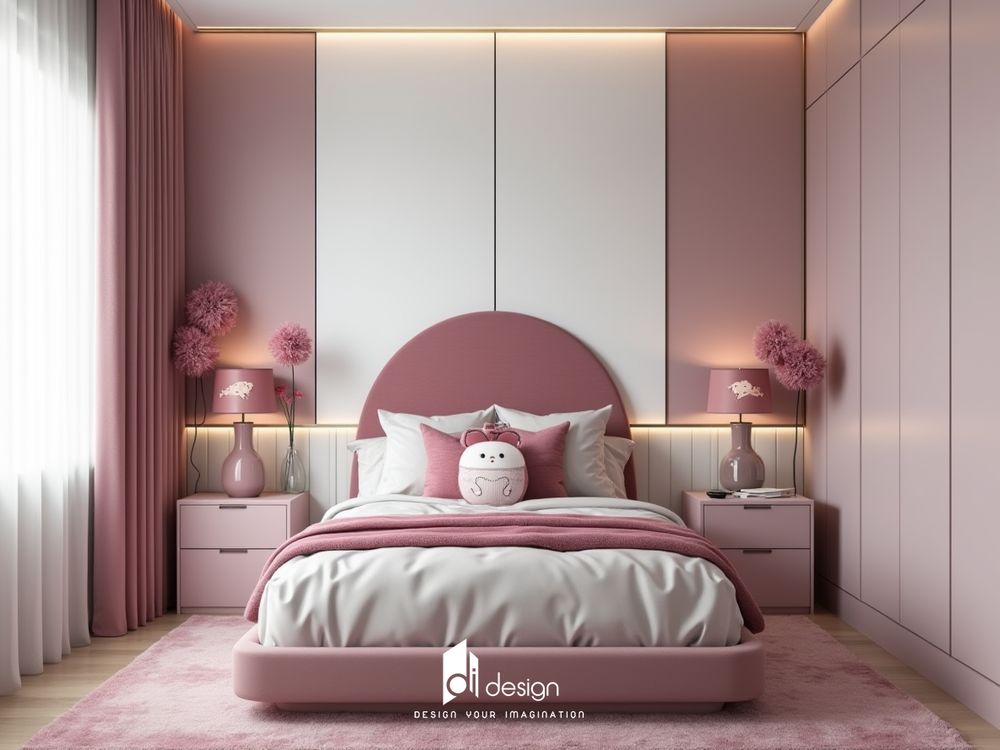 Phòng ngủ màu hồng tuyệt đẹp, mê mẫn người nhìn Phòng ngủ màu hồng tuyệt đẹp, mê mẫn người nhìn