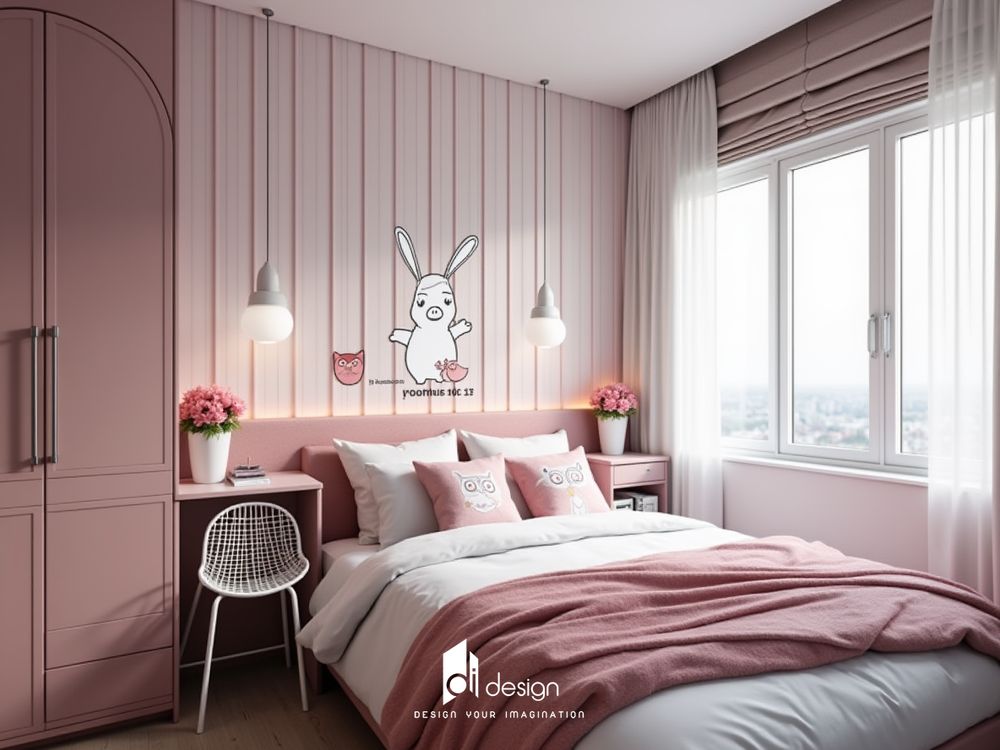 Phòng ngủ màu hồng tuyệt đẹp, mê mẫn người nhìn Phòng ngủ màu hồng tuyệt đẹp, mê mẫn người nhìn