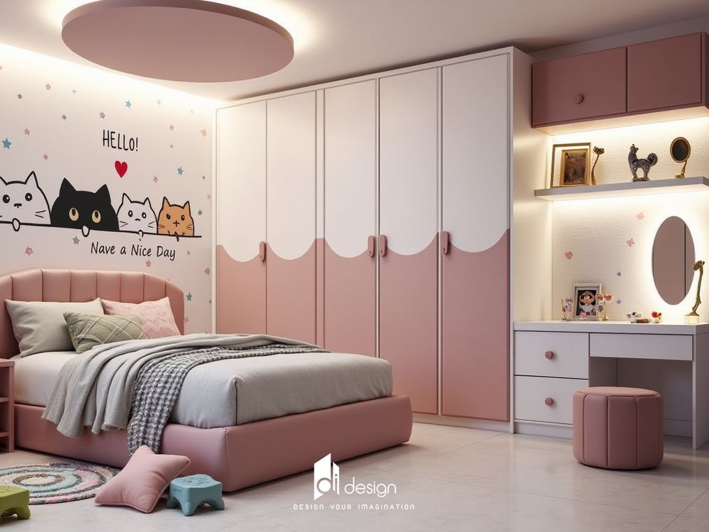 Phòng ngủ màu hồng tuyệt đẹp, mê mẫn người nhìn Phòng ngủ màu hồng tuyệt đẹp, mê mẫn người nhìn