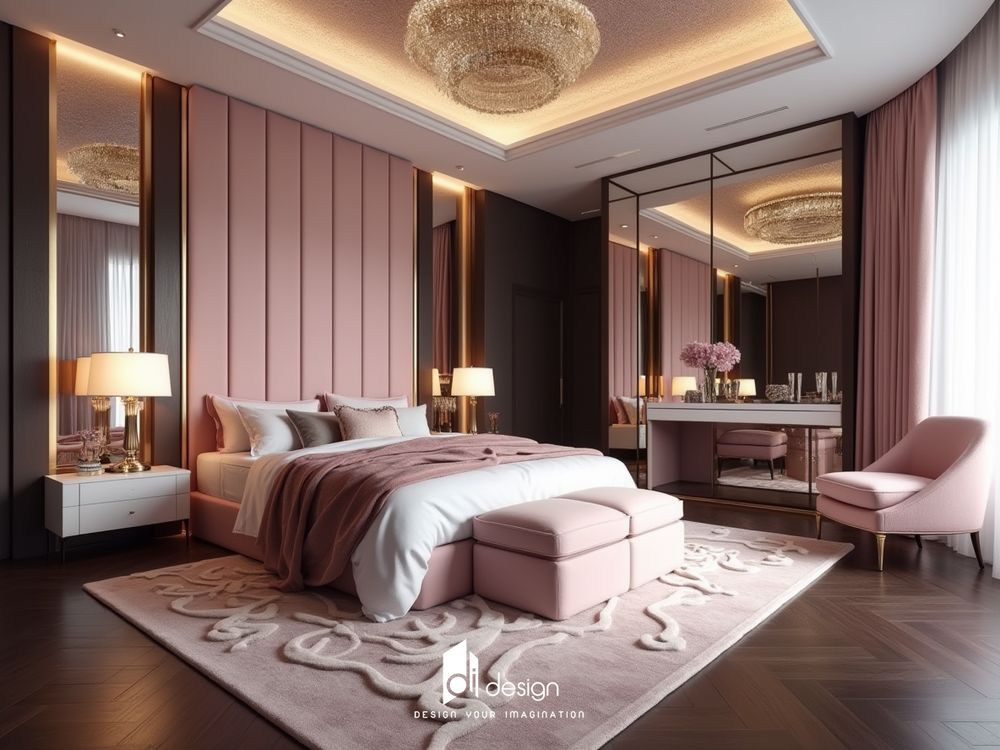 Phòng ngủ màu hồng tuyệt đẹp, mê mẫn người nhìn Phòng ngủ màu hồng tuyệt đẹp, mê mẫn người nhìn