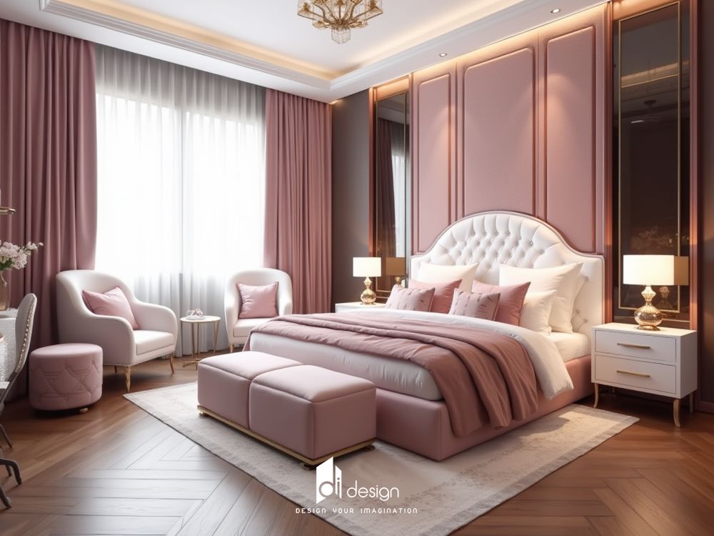 Phòng ngủ màu hồng tuyệt đẹp, mê mẫn người nhìn Phòng ngủ màu hồng tuyệt đẹp, mê mẫn người nhìn