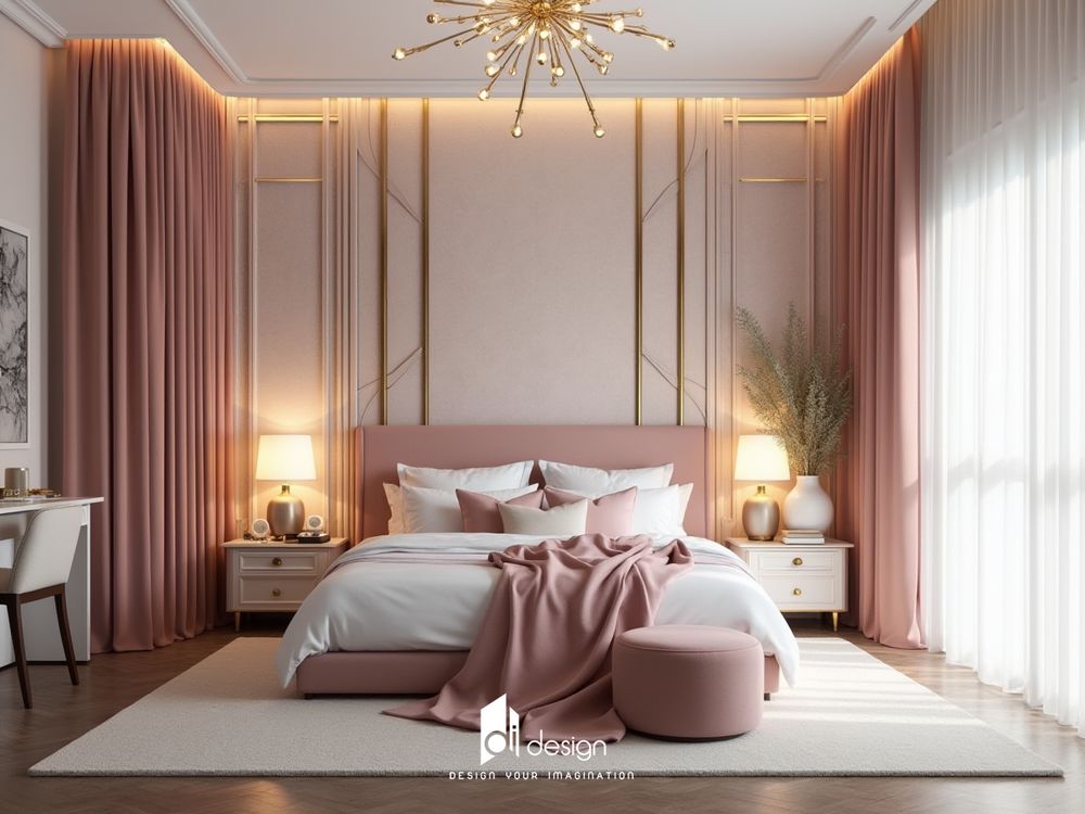 Phòng ngủ màu hồng tuyệt đẹp, mê mẫn người nhìn Phòng ngủ màu hồng tuyệt đẹp, mê mẫn người nhìn