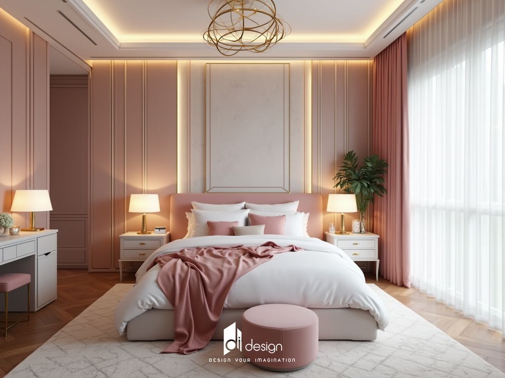 Phòng ngủ màu hồng tuyệt đẹp, mê mẫn người nhìn Phòng ngủ màu hồng tuyệt đẹp, mê mẫn người nhìn