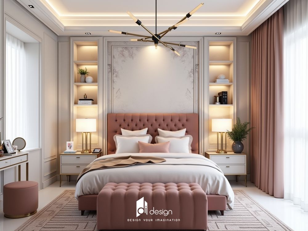 Phòng ngủ màu hồng tuyệt đẹp, mê mẫn người nhìn Phòng ngủ màu hồng tuyệt đẹp, mê mẫn người nhìn