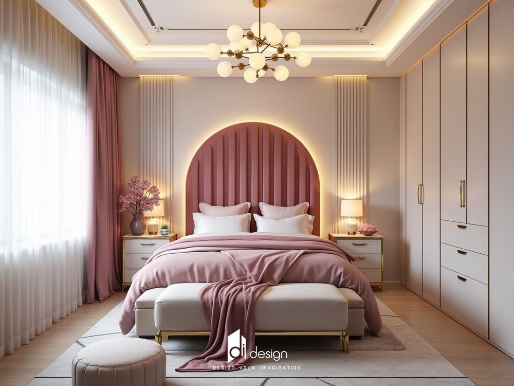 Phòng ngủ màu hồng tuyệt đẹp, mê mẫn người nhìn Phòng ngủ màu hồng tuyệt đẹp, mê mẫn người nhìn