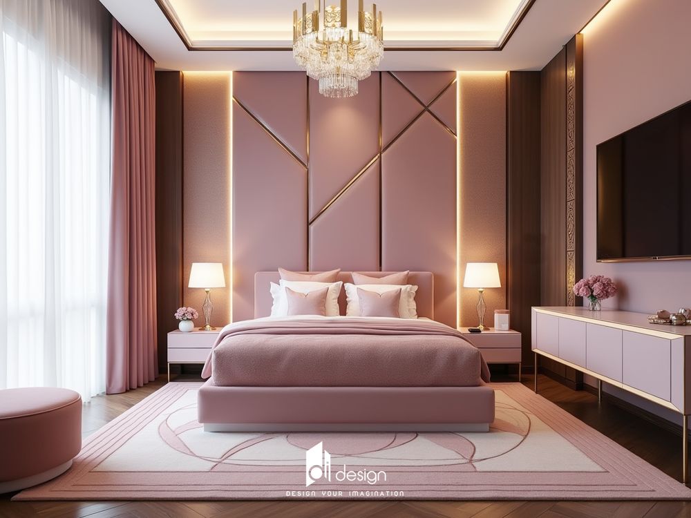 Phòng ngủ màu hồng tuyệt đẹp, mê mẫn người nhìn Phòng ngủ màu hồng tuyệt đẹp, mê mẫn người nhìn