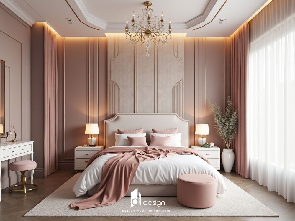 Phòng ngủ màu hồng tuyệt đẹp, mê mẫn người nhìn Phòng ngủ màu hồng tuyệt đẹp, mê mẫn người nhìn