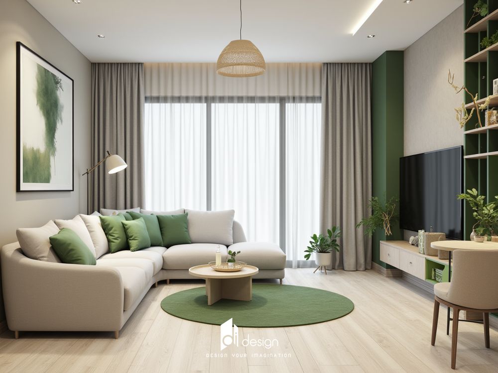 Phòng khách màu xanh sang trọng và tinh tế Phòng khách màu xanh sang trọng và tinh tế