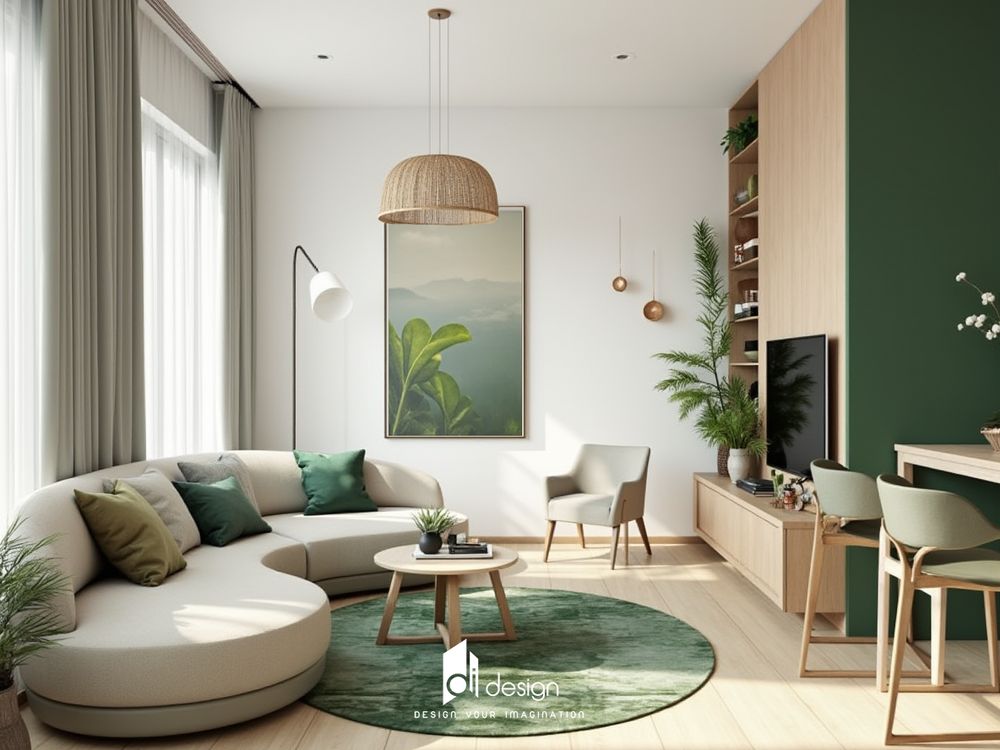 Phòng khách màu xanh sang trọng và tinh tế Phòng khách màu xanh sang trọng và tinh tế