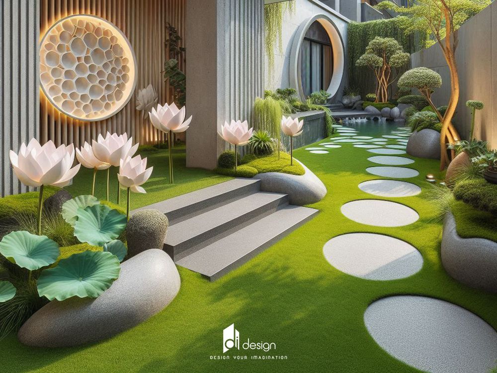 Thiết kế sân vườn hiện đại gần gũi với thiên nhiên 2024