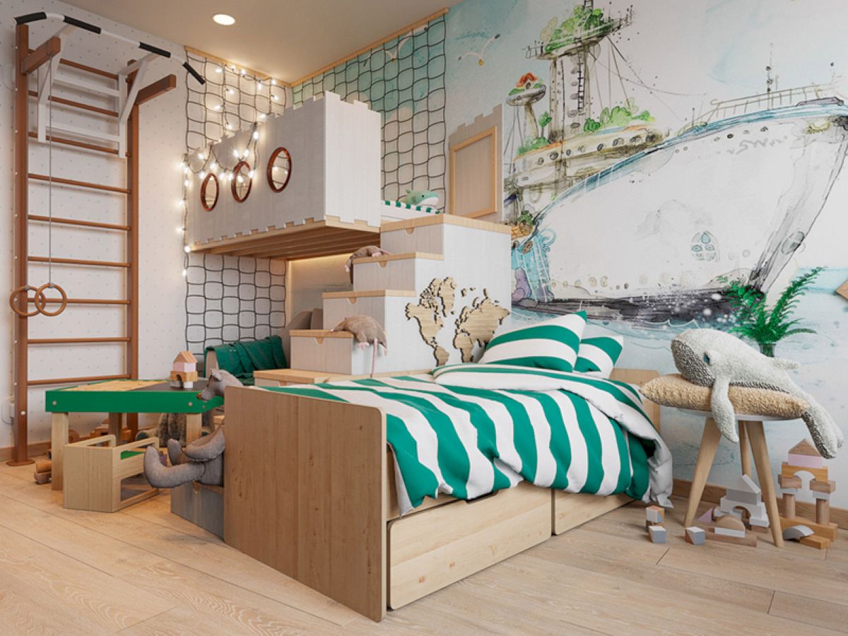 Thiết kế căn hộ An Gia garden hai phòng ngủ tràn ngập màu xanh