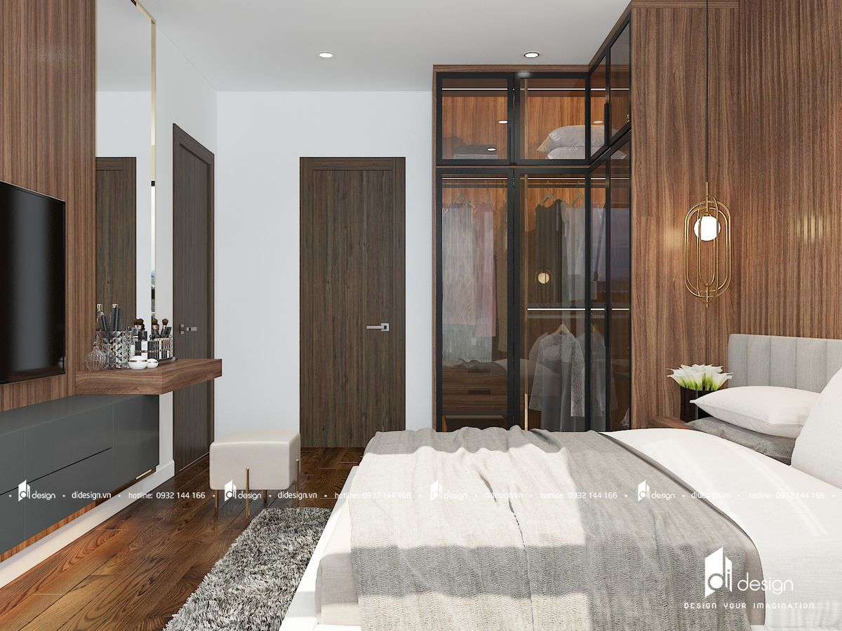 Thiết kế nội thất căn hộ Feliz En Vista 102m2 3 phòng ngủ phong cách Châu Âu