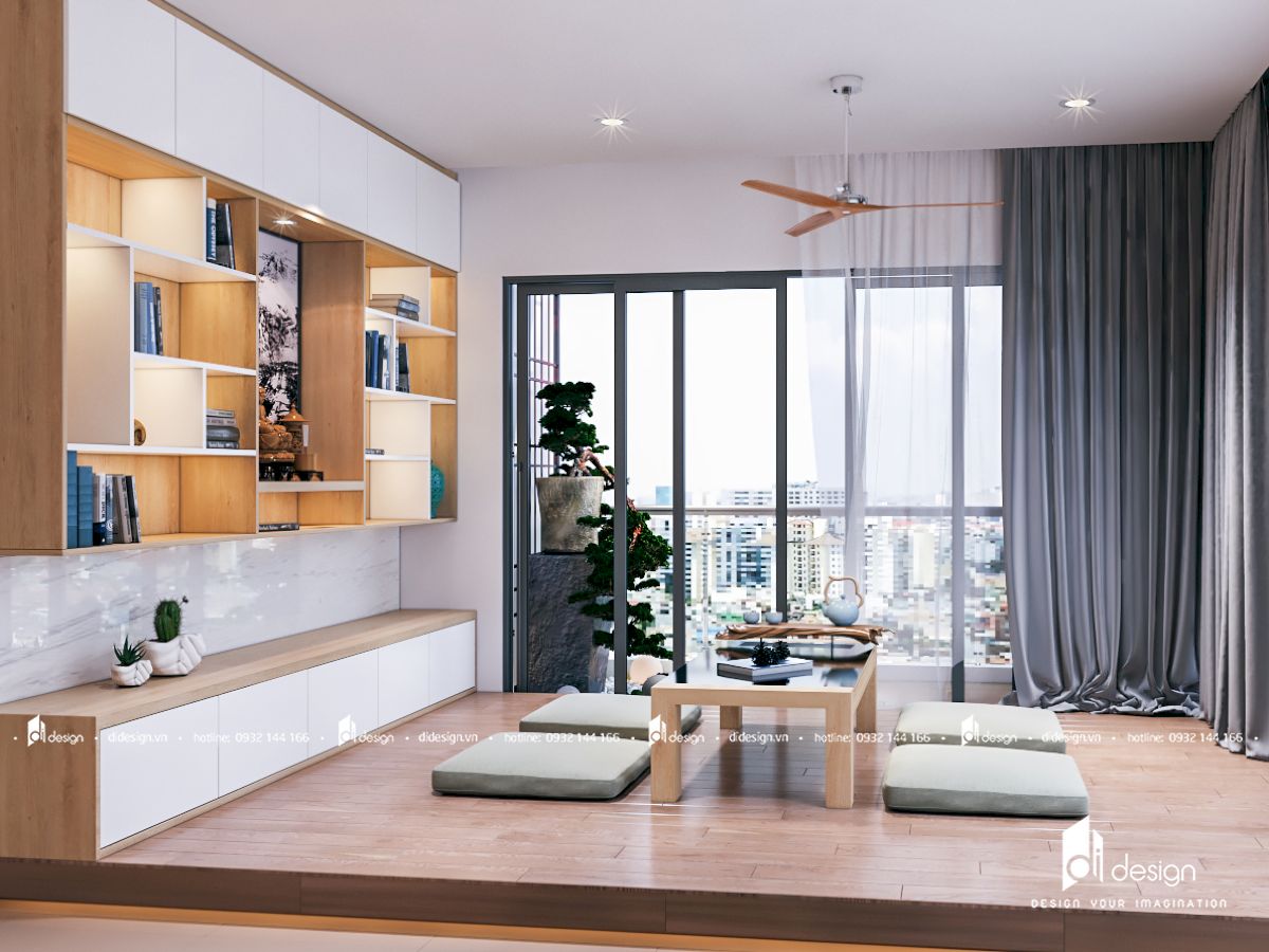 Thiết kế căn hộ 2 phòng ngủ Mizuki Park phong cách Nhật
