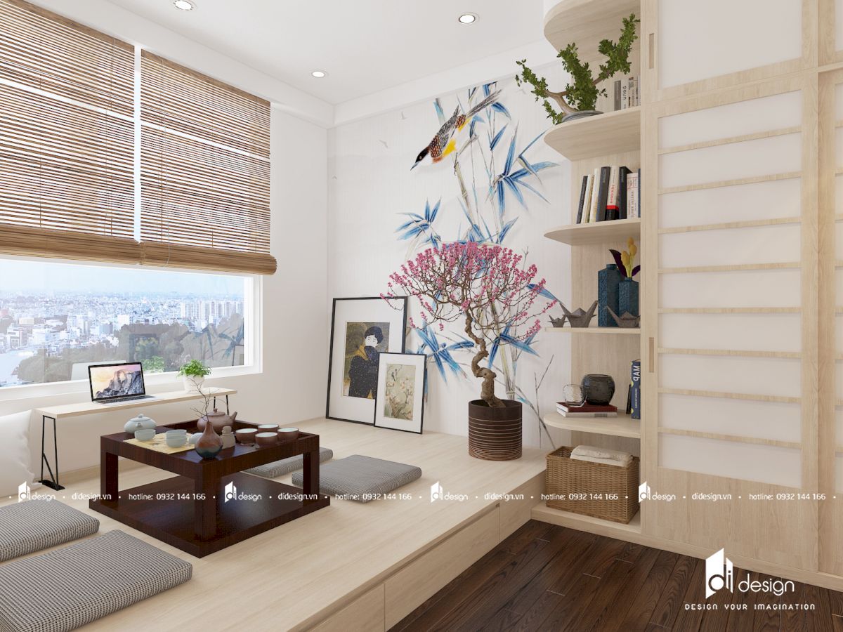 Thiết kế nội thất căn hộ Centana Thủ Thiêm 97m2 phong cách Nhật