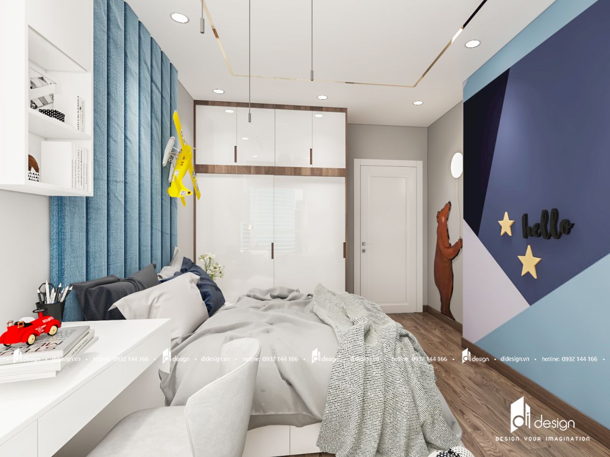Thiết kế nội thất căn hộ chung cư Vista Verde 89m2 3 phòng ngủ sang trọng ấm áp