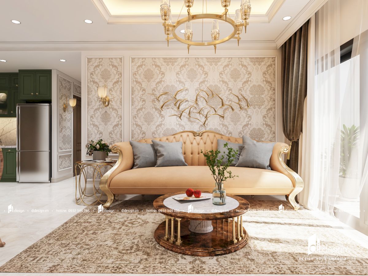 Thiết kế nội thất căn hộ Saigon Gateway 69m2 phong cách tân cổ điển