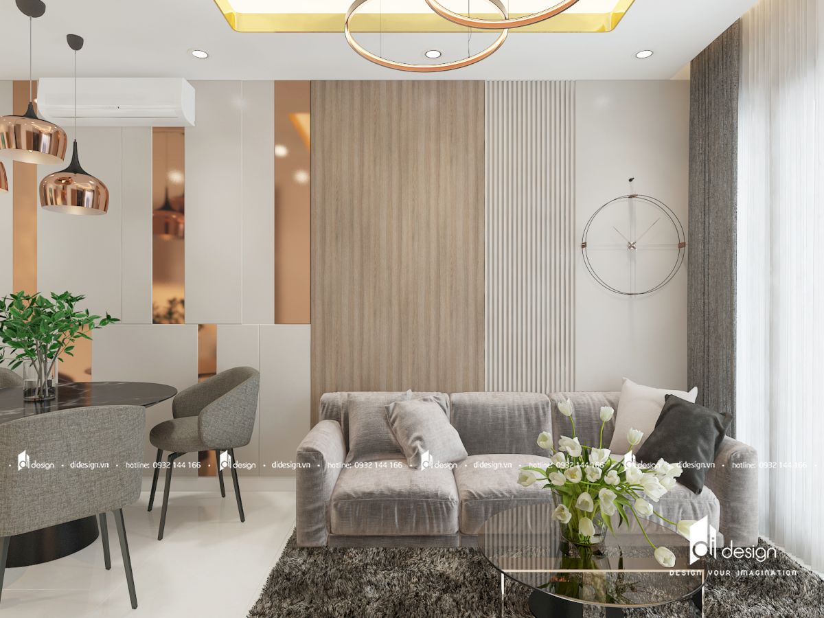 Thiết kế nội thất căn hộ Saigon Mia 70m2 hiện đại