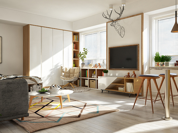Thiết kế nội thất căn hộ phong cách Scandinavian thư giãn