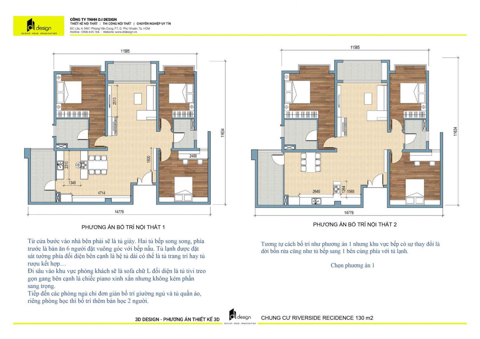 Tư vấn thiết kế căn hộ chung cư Riverside Residence