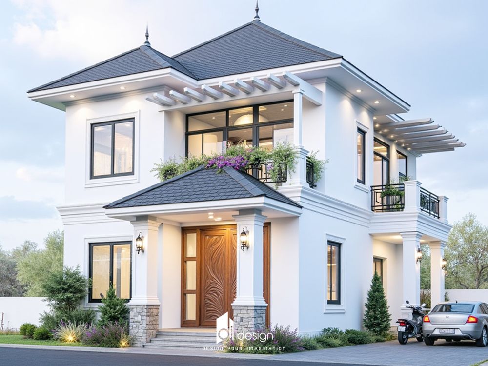 Nhà mái Nhật 2 tầng đơn giản được yêu thích nhất 2024 Nhà mái Nhật 2 tầng đơn giản được yêu thích nhất 2024
