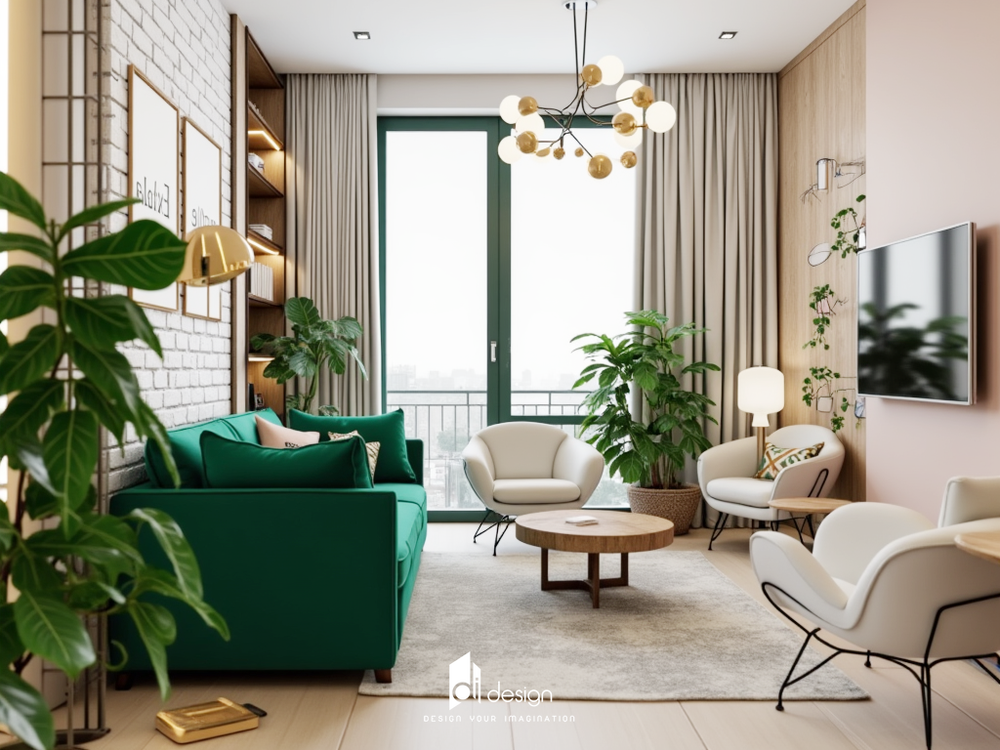 Thiết Kế Căn Hộ Urban Green Hai Phòng Ngủ Tràn Ngập Màu Xanh
