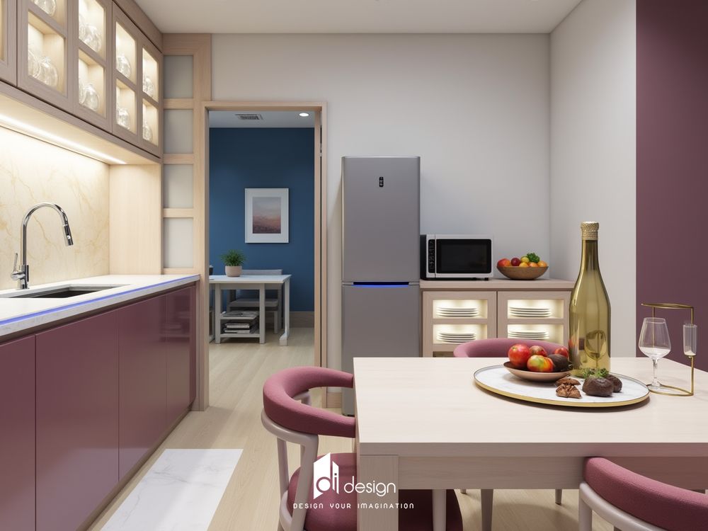 Thiết Kế Nội Thất Bếp Căn Hộ Màu Hồng Nhạt: Sự Kết Hợp Giữa Tinh Tế và Hiện Đại Thiết Kế Nội Thất Bếp Căn Hộ Màu Hồng Nhạt: Sự Kết Hợp Giữa Tinh Tế và Hiện Đại