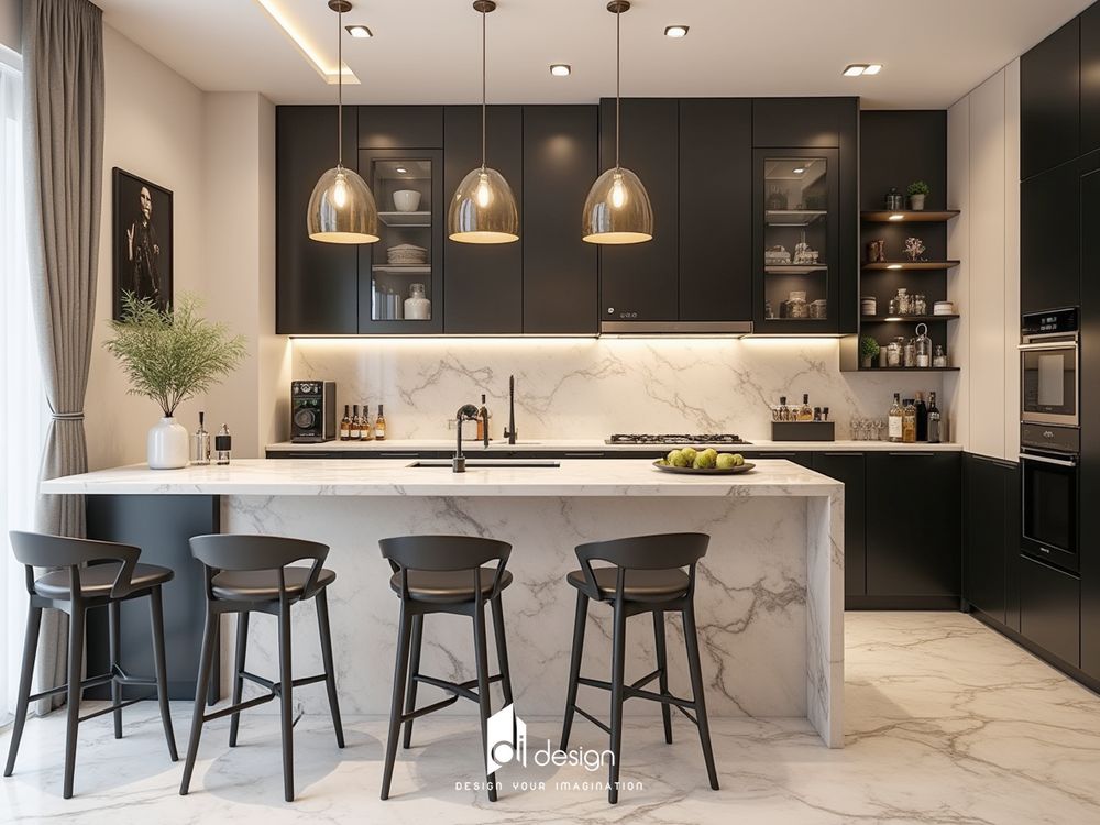 Thiết kế nội thất bếp nhà phố đẹp 2015