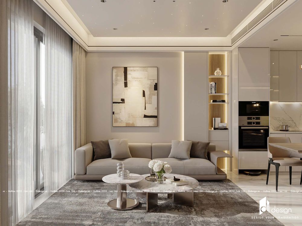 Thiết kế nội thất căn hộ 100m2 Saigon South Residences đẹp sang trọng