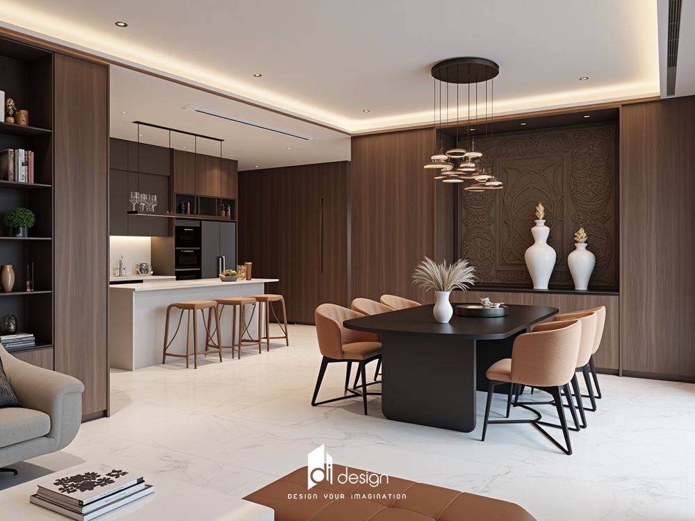 Thiết Kế Nội Thất Căn Hộ 102m2 Hiện Đại Tông Màu Nâu Xám