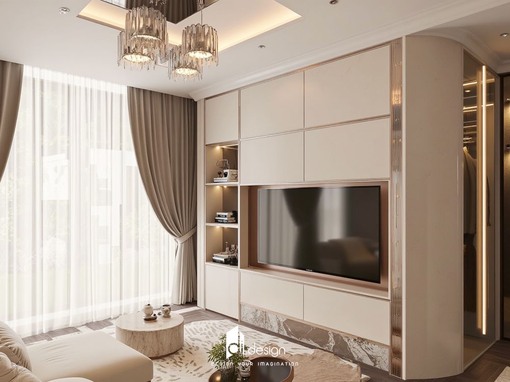 Thiết kế nội thất căn hộ 103m2 đẹp hiện đại, sang trọng