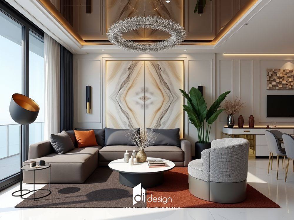 Thiết kế nội thất căn hộ 105m2 The Sun Avernue sang trọng