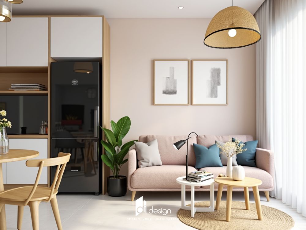 Thiết Kế Nội Thất Căn Hộ 43m2 Phong Cách Hiện Đại Mộc Mạc - Tối Ưu Không Gian Sống