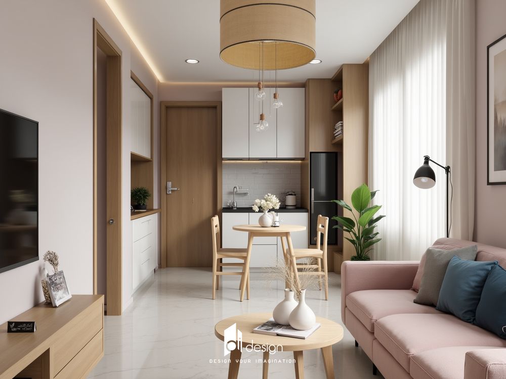 Thiết Kế Nội Thất Căn Hộ 43m2 Phong Cách Hiện Đại Mộc Mạc - Tối Ưu Không Gian Sống Thiết Kế Nội Thất Căn Hộ 43m2 Phong Cách Hiện Đại Mộc Mạc - Tối Ưu Không Gian Sống