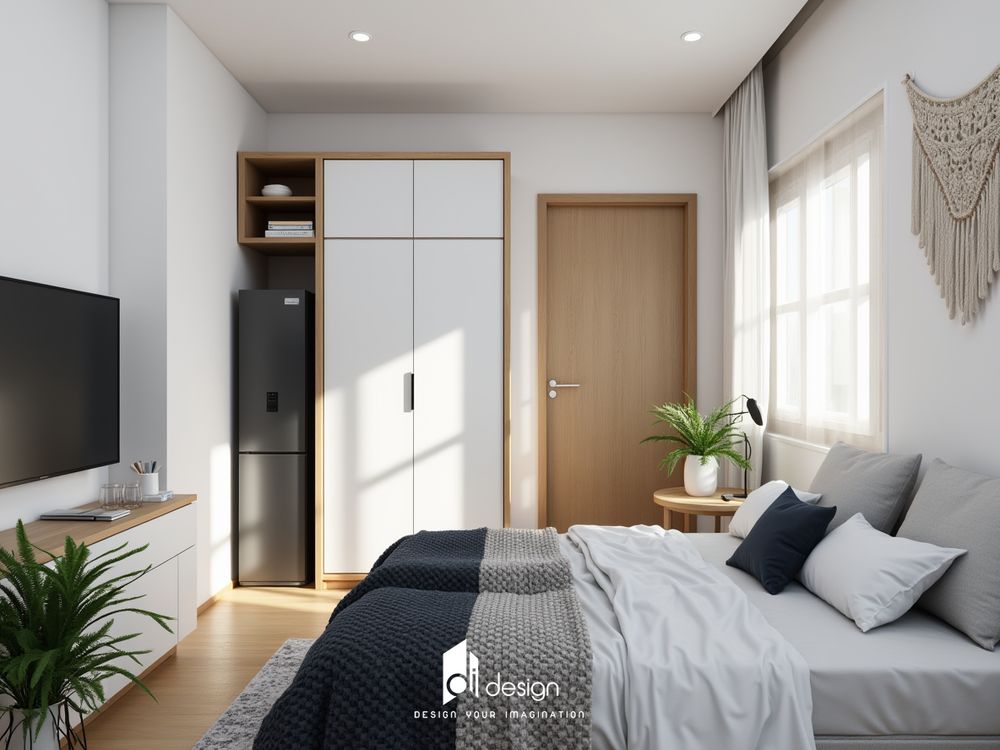 Thiết Kế Nội Thất Căn Hộ 43m2 Phong Cách Hiện Đại Mộc Mạc - Tối Ưu Không Gian Sống Thiết Kế Nội Thất Căn Hộ 43m2 Phong Cách Hiện Đại Mộc Mạc - Tối Ưu Không Gian Sống