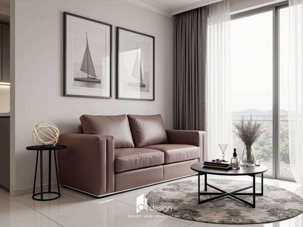 Thiết Kế Nội Thất Căn Hộ 45m2 Phong Cách Tối Giản ấm áp tiện nghi