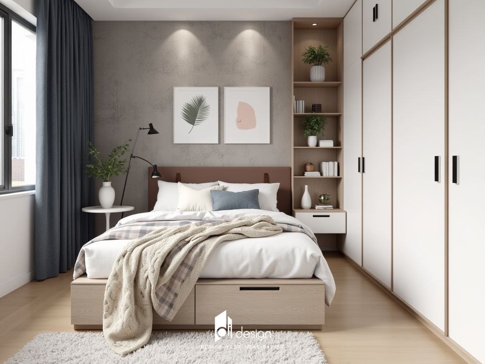 Thiết Kế Nội Thất Căn Hộ 48m2 Phong Cách Hiện Đại Tinh Tế – Tối Ưu Không Gian Sống Sang Trọng