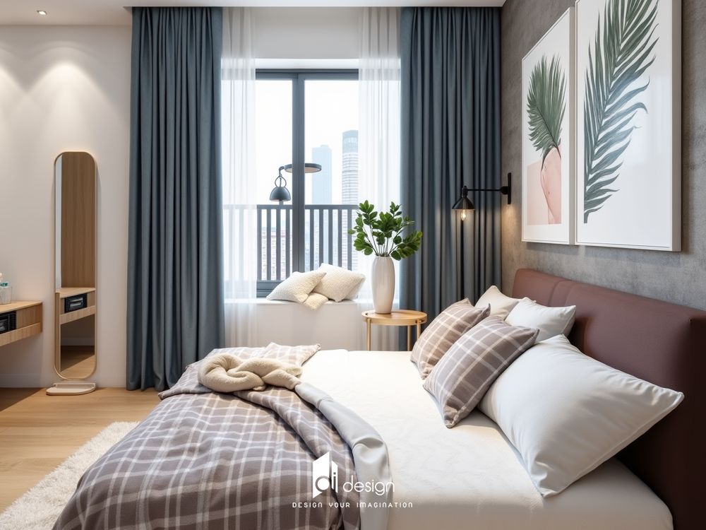 Thiết Kế Nội Thất Căn Hộ 48m2 Phong Cách Hiện Đại Tinh Tế – Tối Ưu Không Gian Sống Sang Trọng