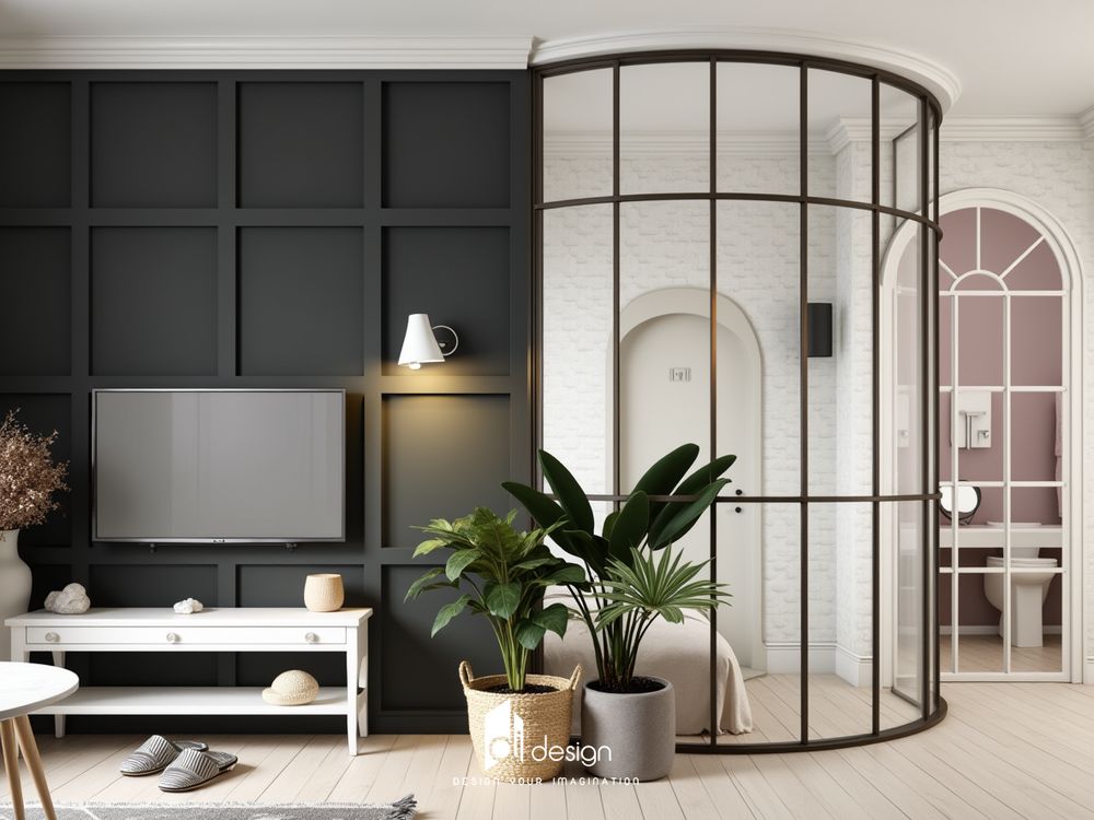 Thiết kế nội thất căn hộ 54m2 hiện đại, tối giản Thiết kế nội thất căn hộ 54m2 hiện đại, tối giản