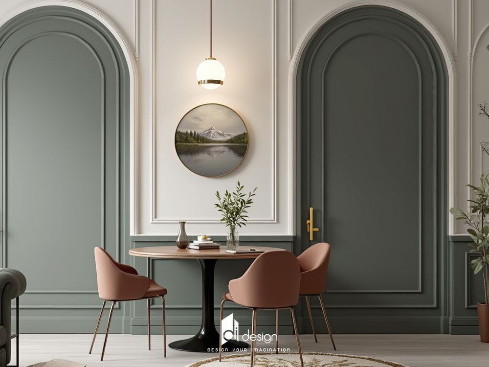Thiết kế nội thất căn hộ 56m2 phong cách tân cổ điển