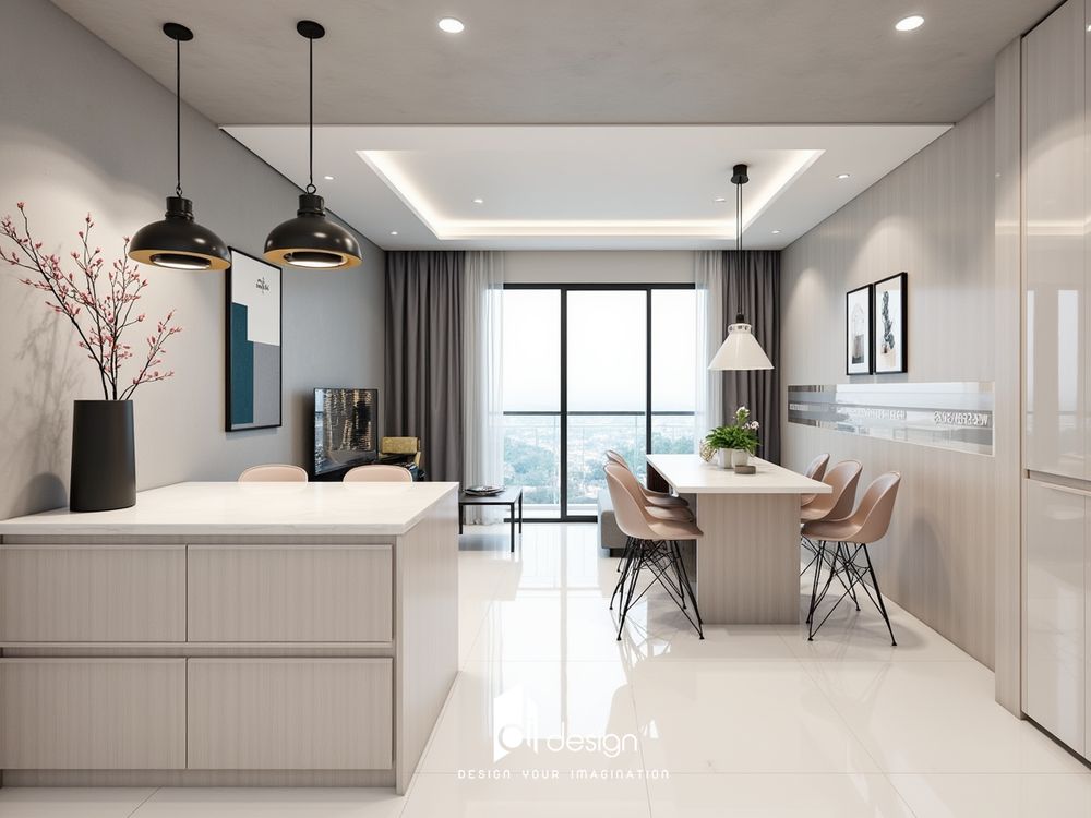 Thiết Kế Nội Thất Căn Hộ 63m2 Phong Cách Hiện Đại và Tiện Nghi Thiết Kế Nội Thất Căn Hộ 63m2 Phong Cách Hiện Đại và Tiện Nghi