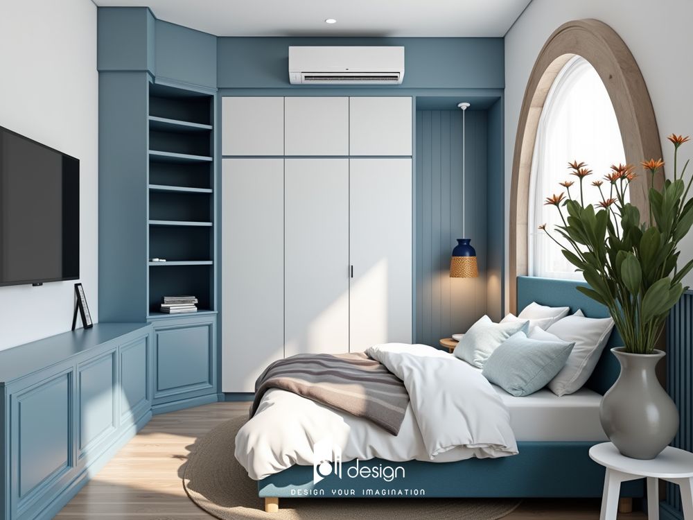 Thiết kế nội thất căn hộ 65m2 tông màu xanh ngọc Thiết kế nội thất căn hộ 65m2 tông màu xanh ngọc